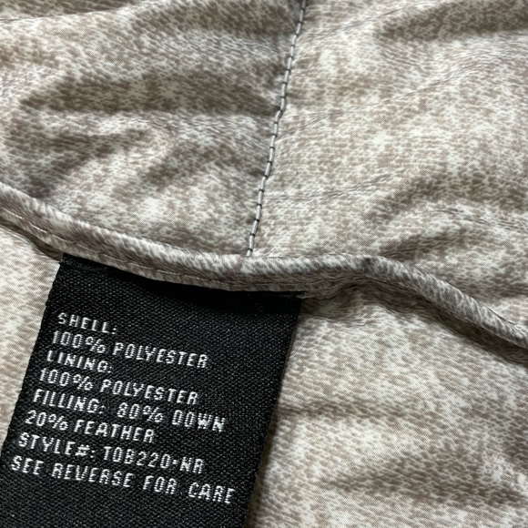 Blanc Noir Grey Melange Quilted Down Zip Up Puffer Vest S - Picture 6 of 6